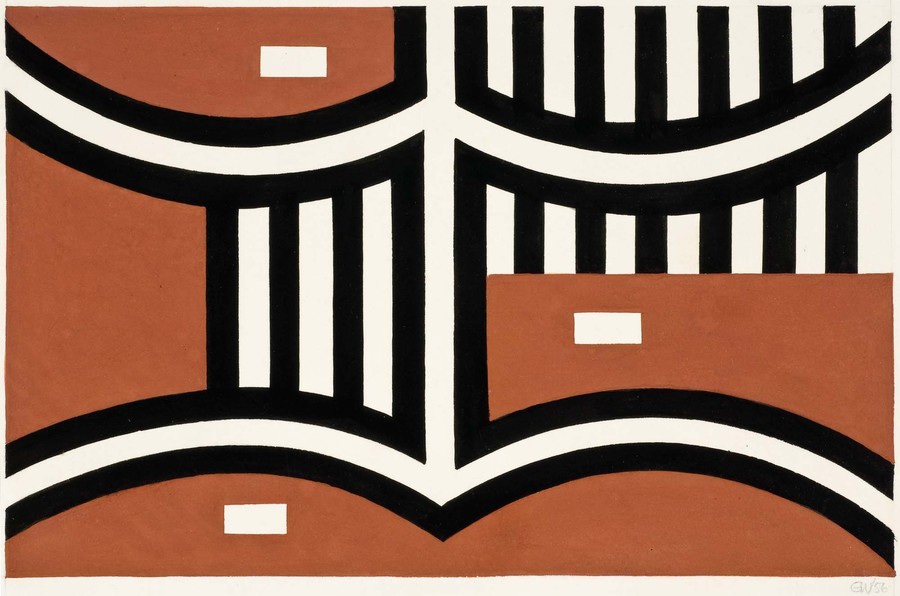 Gordon Walters Untitled 1956. Gouache on paper. Collection of Christchurch Art Gallery Te Puna o Waiwhetū, purchased with the assistance of the W.A. Sutton Trust 2010. Reproduced courtesy of the Gordon Walters Estate