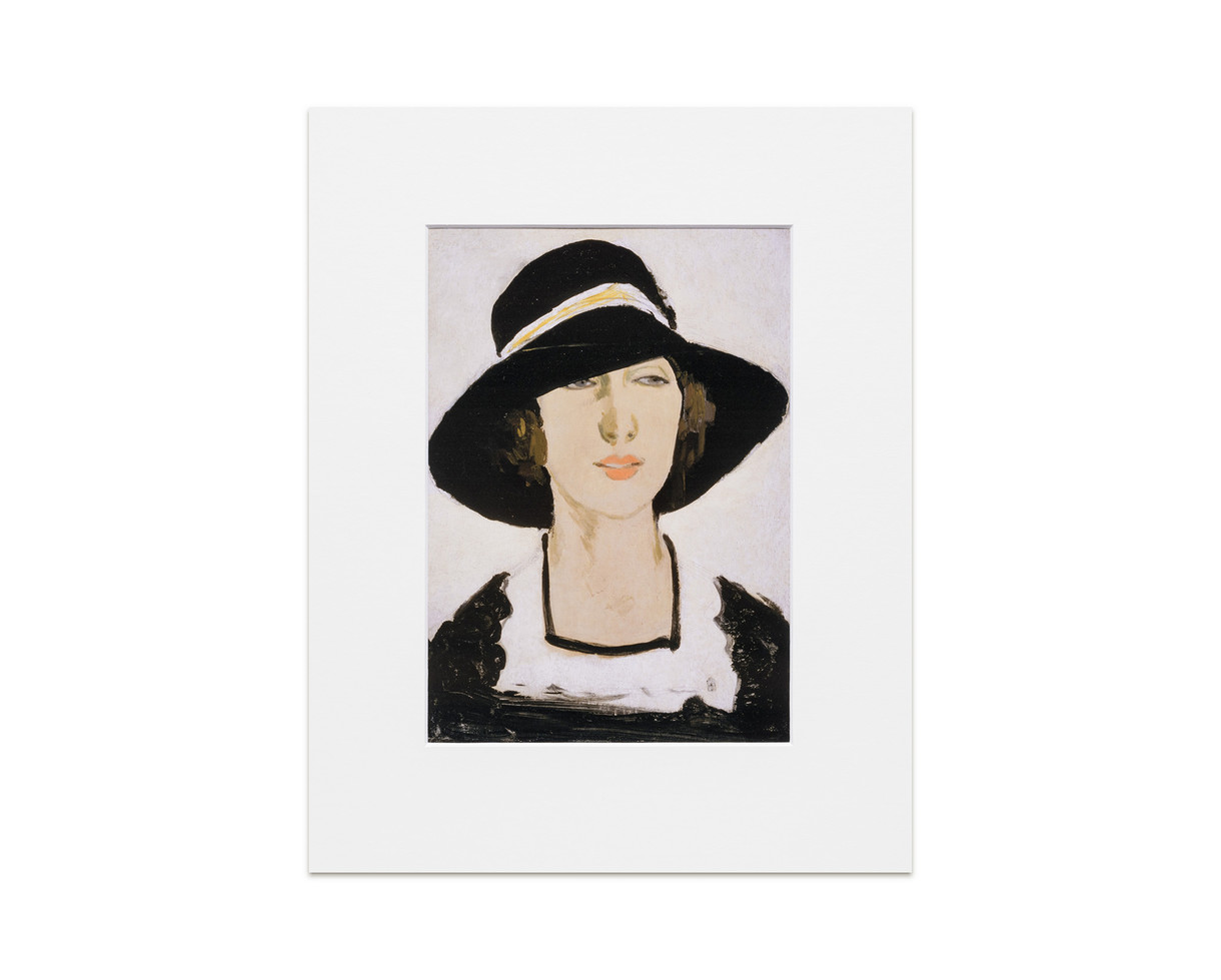 Study, Woman in a Wide Black Hat: Raymond McIntyre - Print
