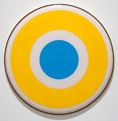 Julian Dashper Untitled 1996. Vinyl on drumskin. Collection of Christchurch Art Gallery Te Puna o Waiwhetū, purchased 2004. Reproduced with permission