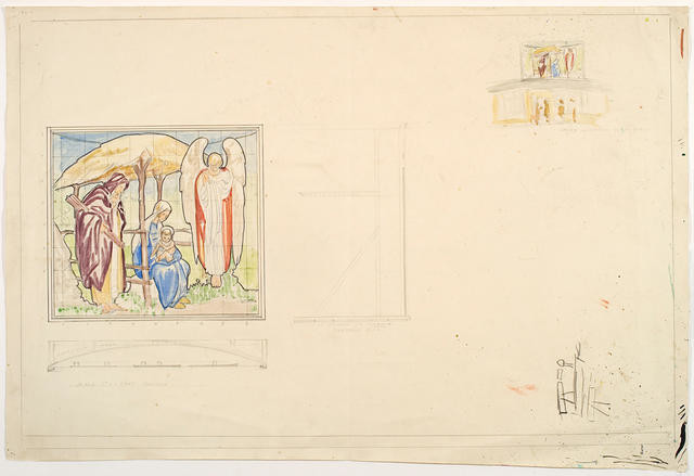 Untitled (Working drawing for Nativity Scene)