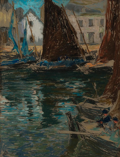 Dock study with boats