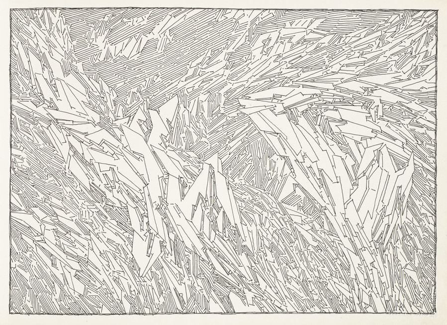 Lebbeus Woods Sketchbook (30 July 1995, NYC - 23 May 1998, NYC) 1995. Ink on paper. Collection SFMOMA, Accessions Committee Fund purchase. © Estate of Lebbeus Woods