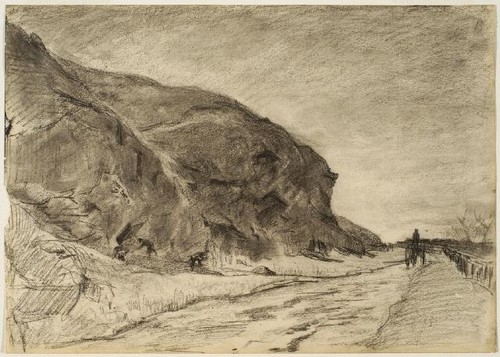 Petrus van der Velden, Near Sumner, charcoal, 1890