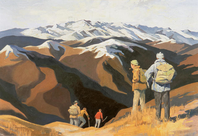 Trampers in Central Otago