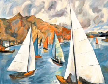 Yachts on Lyttelton Harbour