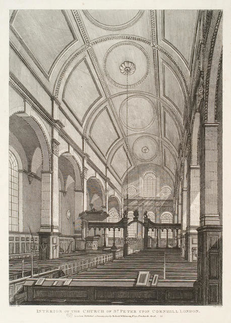 Interior Of The Church Of St. Peter Upon Cornhill, London