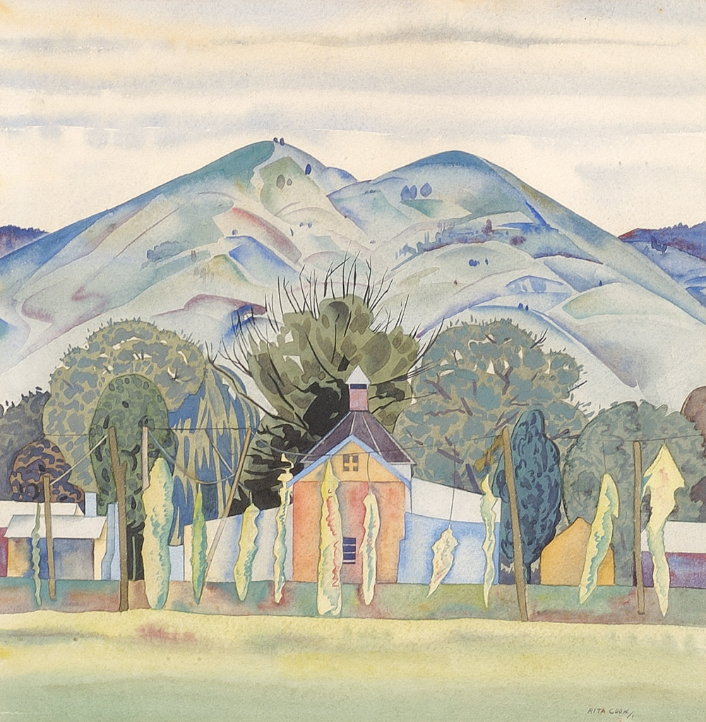 Untitled (Hop Kilns, Motueka) by Rita Angus