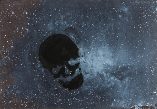 Max Gimblett Lost at Sea – 3 2002. Acrylic polymer / Japanese Kinkami Silver Fleck 100% Kozo Handmade Paper. Collection of Christchurch Art Gallery Te Puna o Waiwhetū, through the Max Gimblett and Barbara Kirshenblatt-Gimblett Gift, 2011