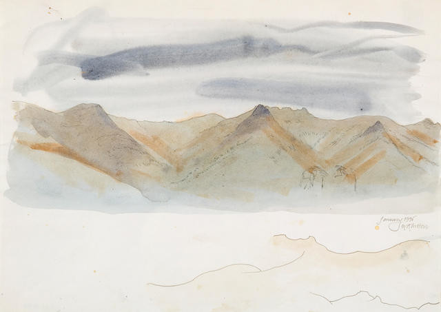 Study For ‘Te Tihi O Kahukura And Sky’ Series Jan 1976