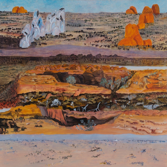 Barbara Tuck When the water came 2012. Oil on board. Private collection