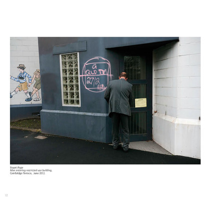 Stuart Page Man entering restricted use building, Cambridge Terrace, June 2011