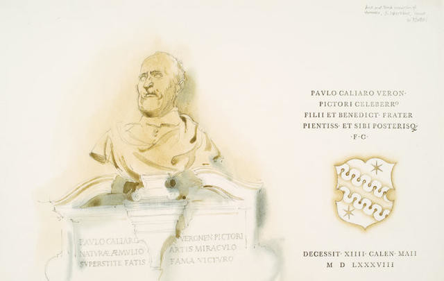 Bust and Tomb Inscription Of Veronese, S Sebastiano, Venice