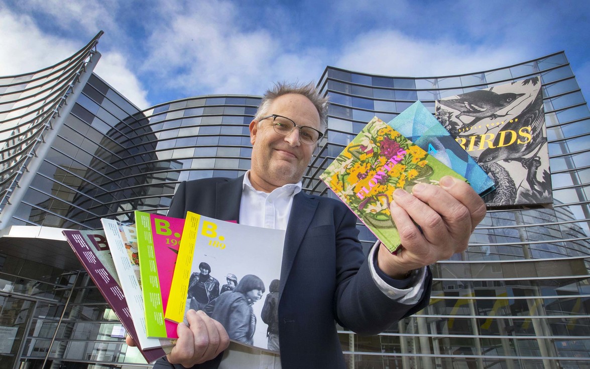 Director Blair Jackson with some of the award-winning publications.