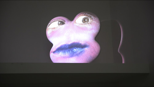 Tony Oursler Sang 2008. Fibreglass and gesso, audio/video projection. Courtesy of the artist, Jensen Gallery and Fox/Jensen, Auckland.