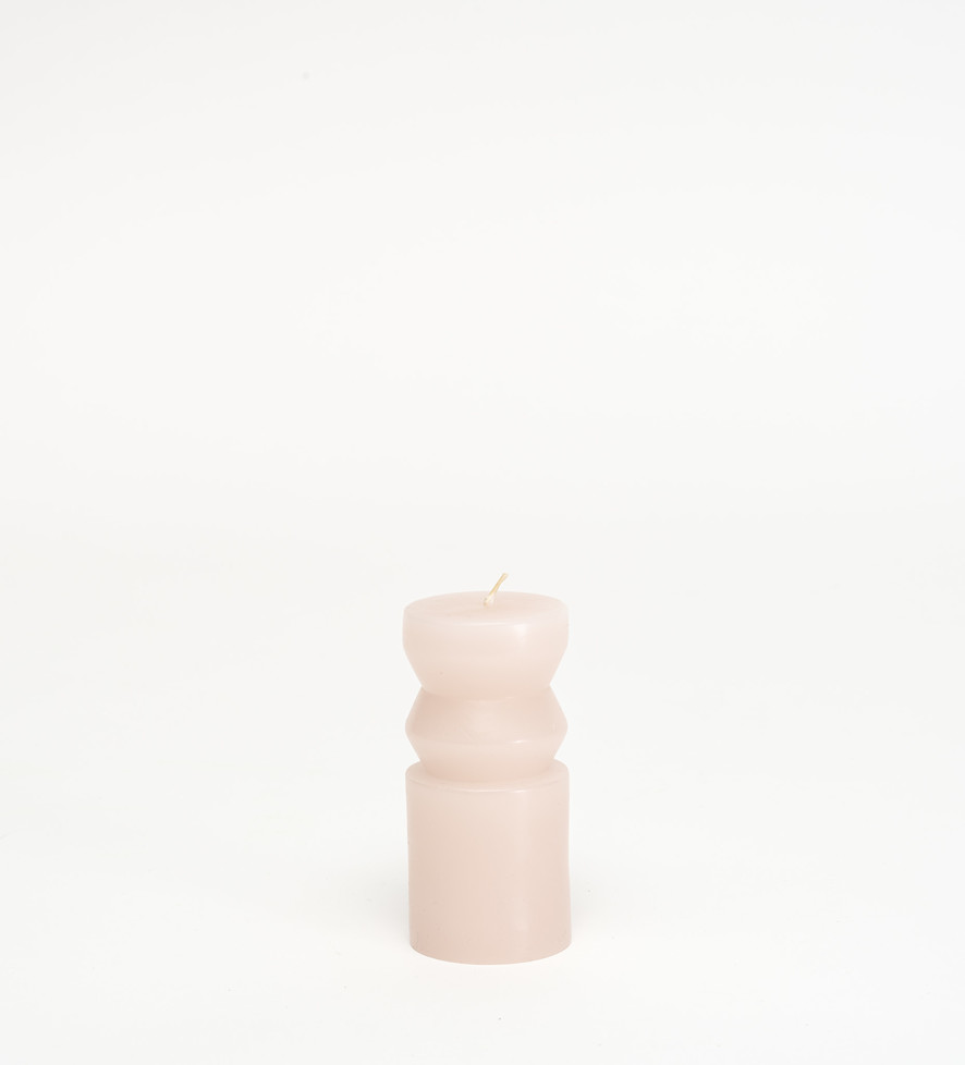 Totem Candle – Unscented, Sand (Small)