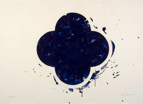 Max Gimblett Thalo Blue 1985. Acrylic on paper. Collection of Christchurch Art Gallery Te Puna o Waiwhetū, purchased 2005