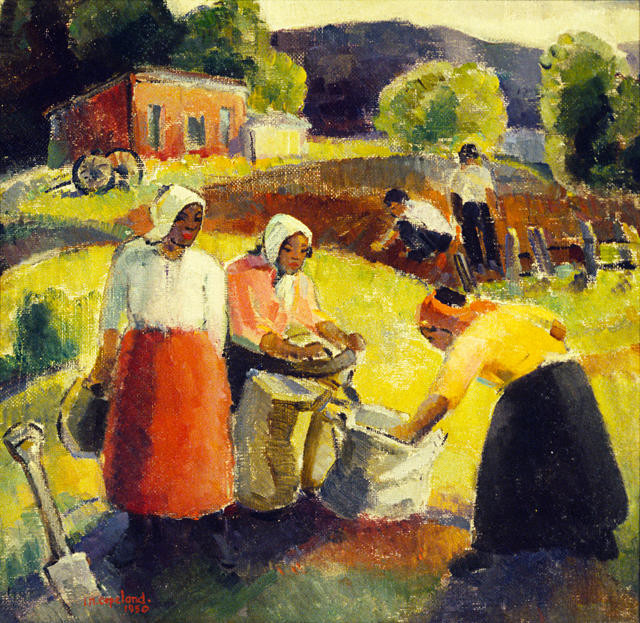 Maori Women Gathering Potatoes (The Market Gardens)