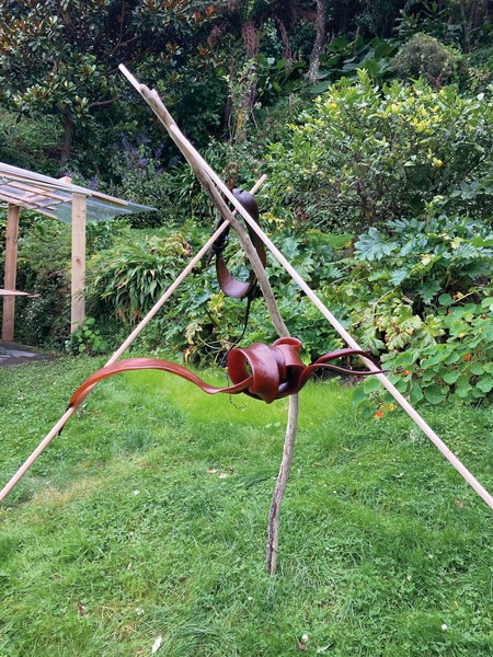 Work in progress at the Enjoy Contemporary Art Space 2023 Summer Residency at Rita Angus Cottage. Photo: Daniel John Corbett Sanders