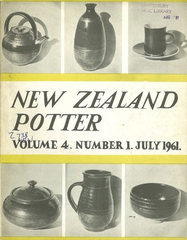 New Zealand Potter volume 4 number 1, July 1961