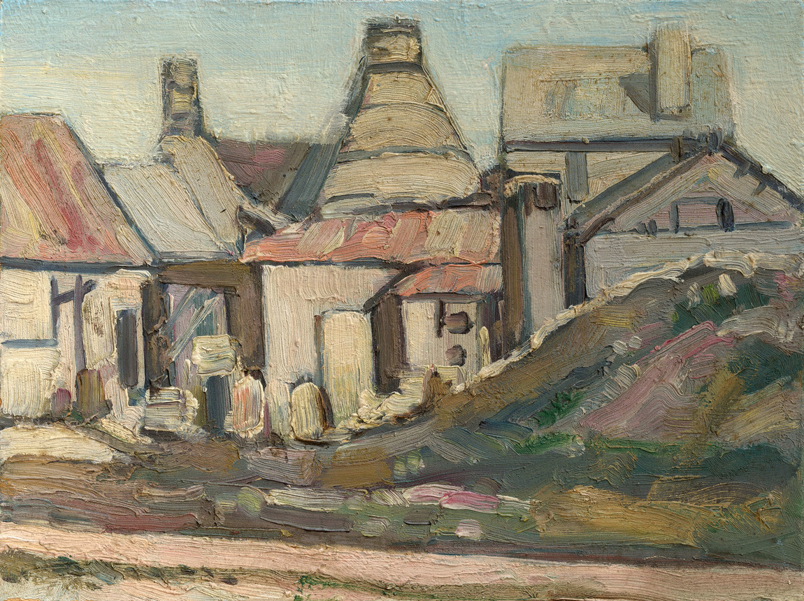 Arthur Bender Luke Adams Pottery, Sydenham c. 1930s. Oil on board. Barry Hancox Collection