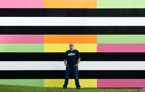 Wayne strikes a pose in front of One for the Mother – Allsorts.