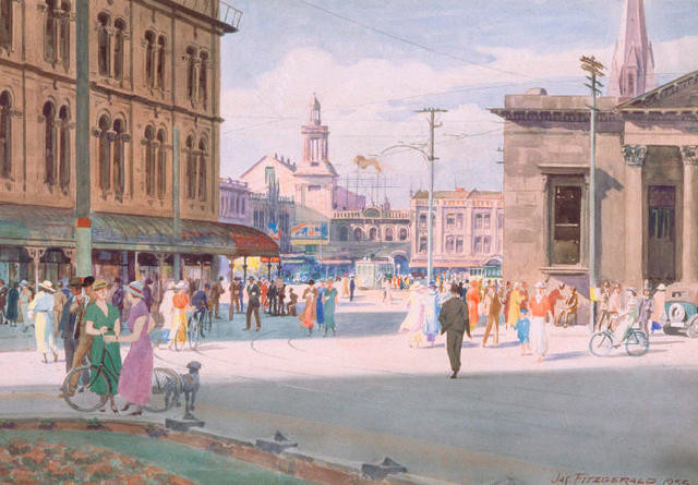 View Of Cathedral Square From Hereford Street