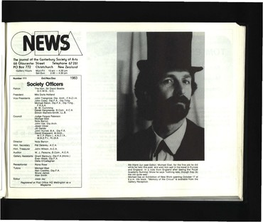 Canterbury Society of Arts News, number 111, October/November/December 1983