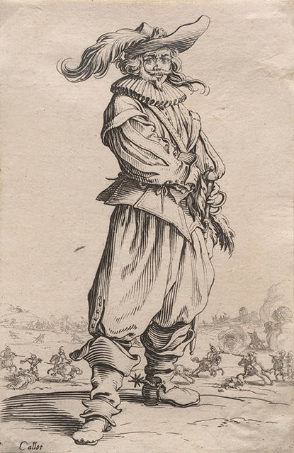 Le Guerrier au Chapeau Orné d'une Grande Plume (The Soldier with a Large Feather in his Hat), from La Noblesse de Lorraine (The Nobility of Lorraine)