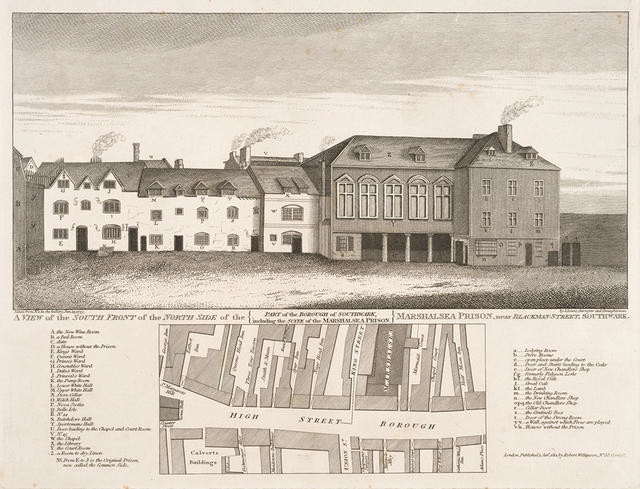 A View Of The South Front Of The North Side Of The Marshalsea Prison, Near Blackman Street, Southwark