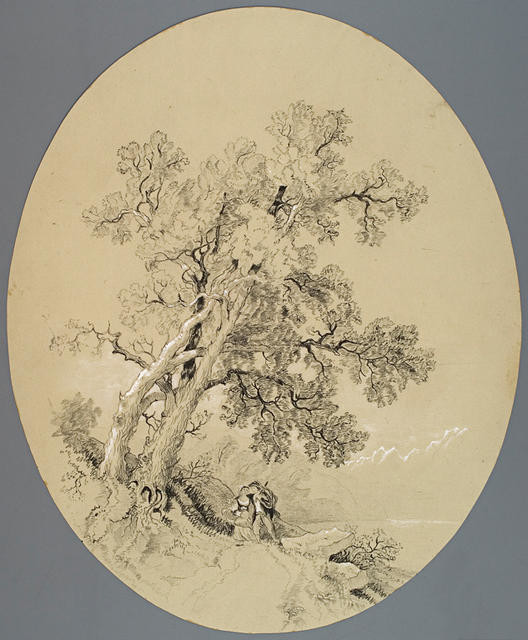 Figures On Pathway Under Trees