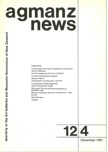 AGMANZ News Volume 12 Number 4 December 1981