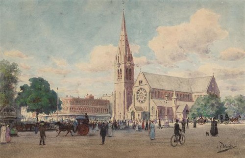 Charles Nathaniel Worsley Cathedral Square, Christchurch 1906