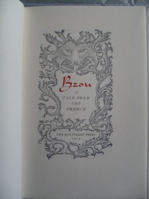 Title page for Bzou: A Tale from the French (1979)