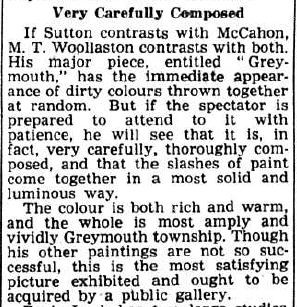R.N. O'Reilly, 'Controversy Theme for Group Show', Christchurch Star-Sun, 29 October 1952, p.2.