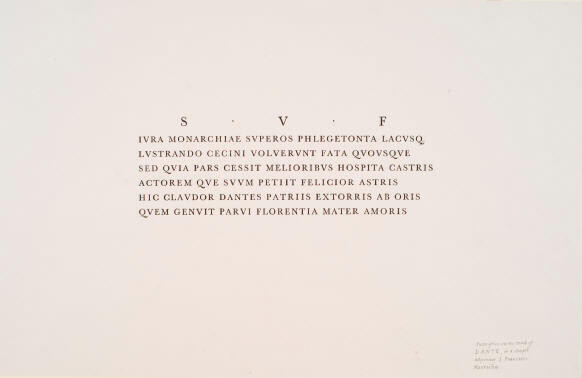 Inscription On The Tomb Of Dante, Ravenna