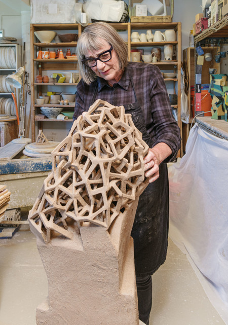 Cheryl Lucas in her studio, 2022. Photo: John Collie