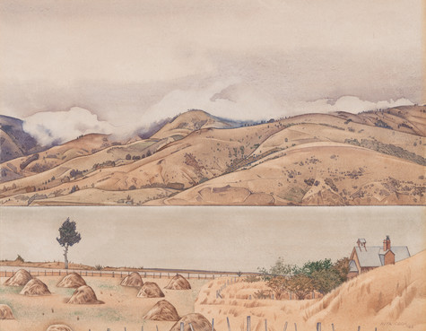Rita Angus Wainui 1943. Watercolour. Collection of Christchurch Art Gallery Te Puna o Waiwhetū, purchased 2019