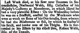 Universal Spectator and Weekly Journal (London, England), Saturday, February 7, 1741