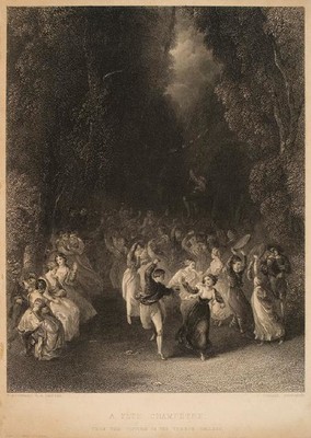 Charles Cousen A Fête Champêtre. Engraving. Collection of Christchurch Art Gallery Te Puna o Waiwhetū, Sir Joseph Kinsey bequest