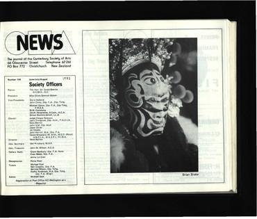 Canterbury Society of Arts News, number 104, June/July/August [1982]