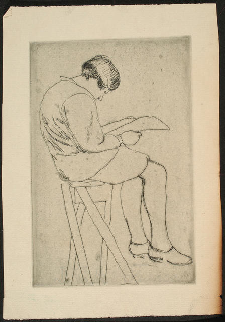 Untitled [Girl reading]