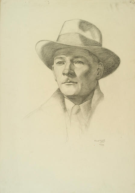 Portrait of an unknown man in hat