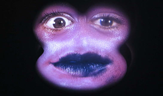 Tony Oursler Sang 2008. Fibreglass form, BluRay, BluRay player, projector. Courtesy of the artist, Jensen Sydney and Fox/Jensen Auckland