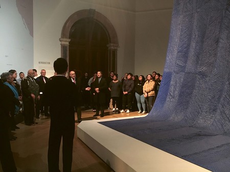 Closing ceremony, with Mata Aho’s Kiko Moana (2017). Royal Academy, 10 December 2018. Photo: Peter Brunt