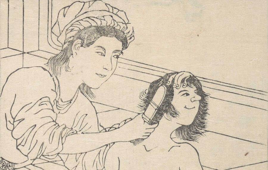 Utagawa Sadahide Yokohama kaiko kenbun-shi / Things seen and heard at the Yokohama Open Port (detail) 1865. Collection of Te Papa Tongarewa, purchased 2016