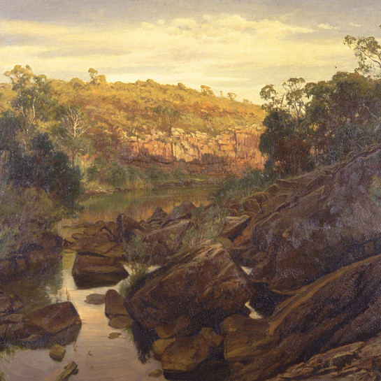 Edmund Gouldsmith Pool Near Adelaide c.1883-86. Oil on canvas. Collection of Christchurch Art Gallery Te Puna o Waiwhetū, presented to the Gallery by the Canterbury Society of Arts, 1932