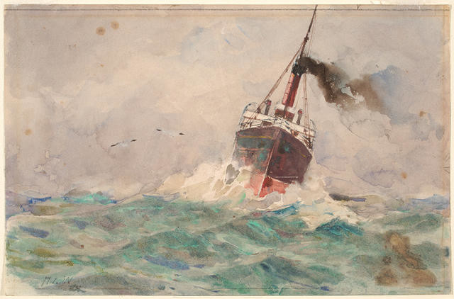 Steamship At Sea