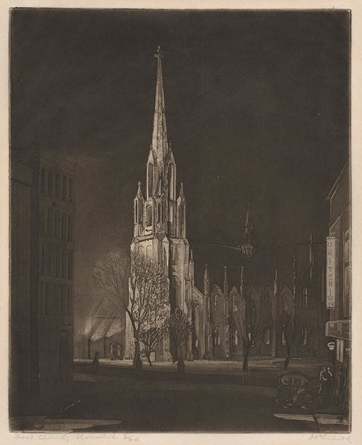 First Church, Floodlit