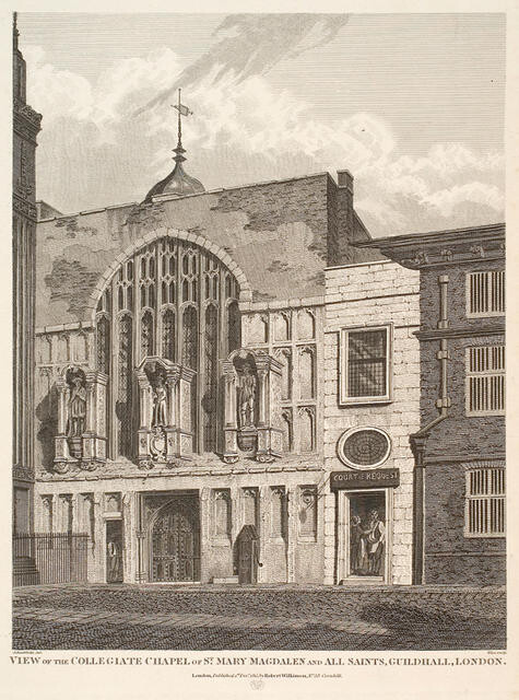 View Of The Collegiate Chapel Of St Mary Magdalen And All Saints Guildhall, London