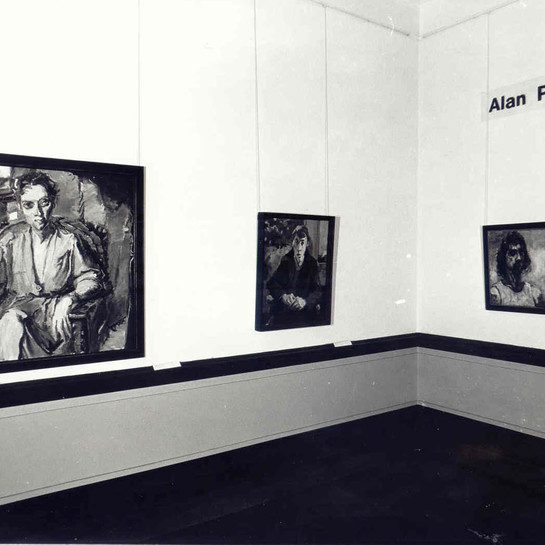 View of the Time Away: Paintings by Alan Pearson exhibiton in the Robert McDougall Art Gallery Source Unknown